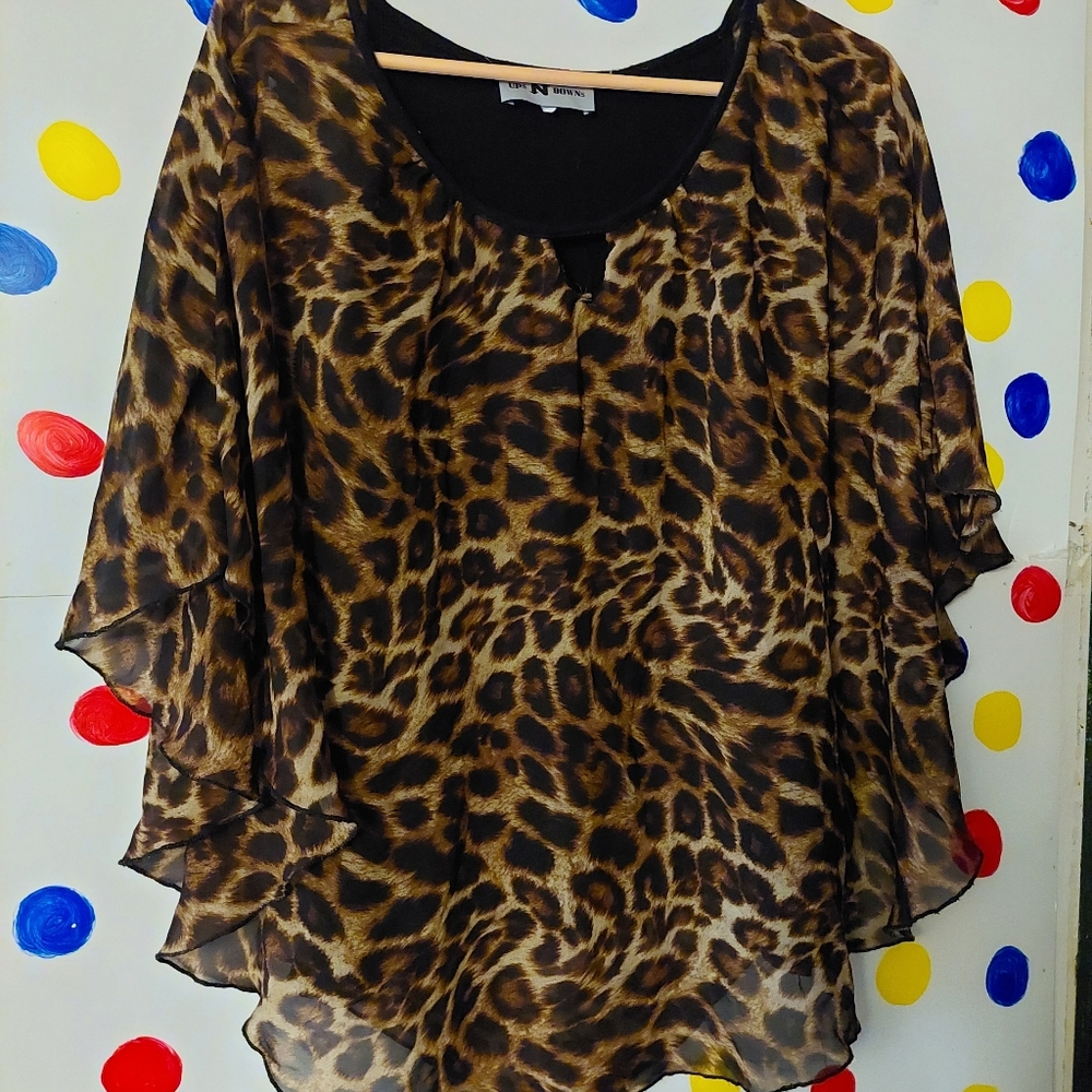 UPS N Downs Animal Print Top